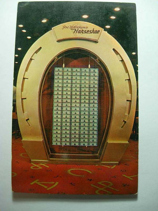1960s Joe Brown's Horseshoe Club Las Vegas Nevada NV Unused Card Casino y9738-22