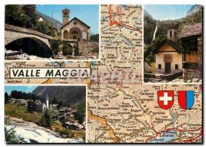 Postcard Modern Carta Della Valle Maggia automobilistica