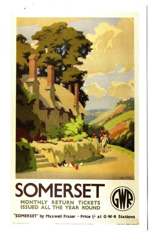 Somerset, England,  Great Western Railway Advertising