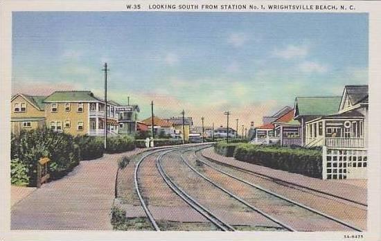North Carolina Wrightsville Beach Looking South From Station no 1