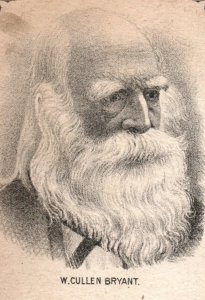 Cartão comercial vitoriano poeta de Nova York William Cullen Bryant 1870-80 F110-