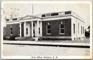 1925 Post Office Madison South Dakota SD Postal Service Building Posted Postcard