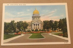 UNUSED .01 LINEN POSTCARD - STATE CAPITOL, BOISE, IDAHO