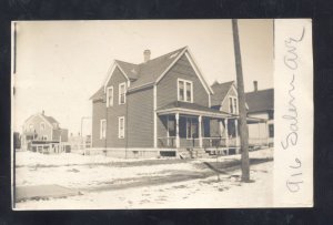 RPPC KENOSHA WISCONSIN RESIDENCE STREET SCENE VINTAGE REAL PHOTO POSTCARD