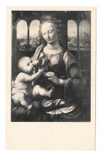 RPPC Artist Leonardo Da Vinci Madonna and Child Virgin and Infant Noyer Postcard