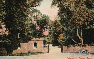 Vintage Postcard Entrance To Eastnor Mock Castle Landmark Eastnor England