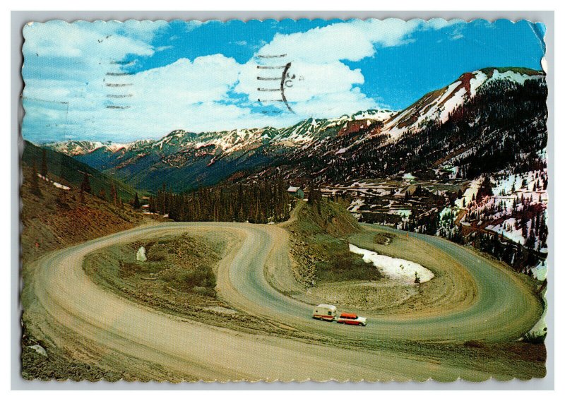 1977 Switchbacks Red Mountain Pass Colorado Vtg. Postcard Continental View Card 