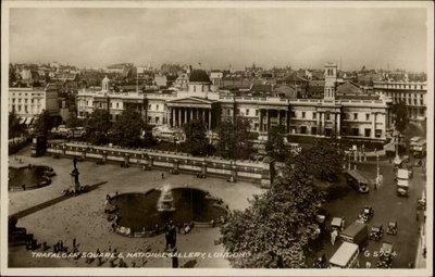 London England Street Scene Bird's Eye View Real Photo Po...