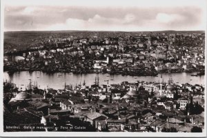 Turkey Istanbul Galata Manzarasi Vintage RPPC C245