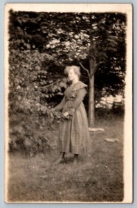 RPPC  Young Women in Dress  Postcard  c1915