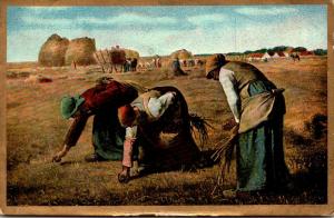 Hay Making Scene Farmers Sowing Seeds