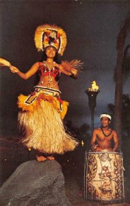 POLYNESIAN LUAU Tahitian Dancers Walt Disney World c1970s Vintage Postcard