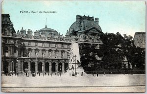 Paris - Cour du Carrousel France Front Building Antique Postcard