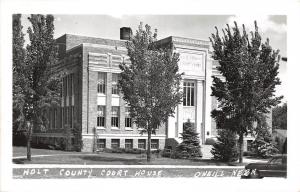 D41/ O'Neill Nebraska Ne Real Photo RPPC Postcard c50s Holt County Court House