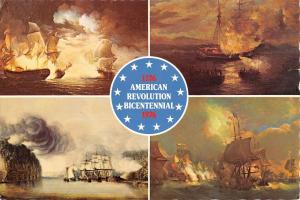 B98902 american revolution bicentennial postcard usa ship bateaux