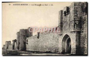 Postcard Old Aigues Mortes Ramparts south