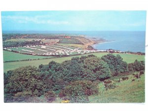 Caravan Site Holiday Campsite Whitecliff Bay Isle of Wight Vtg Postcard 1970s