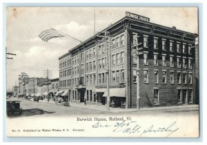 1905 Berwick House, Rutland, Vermont VT Antique Unposted Postcard