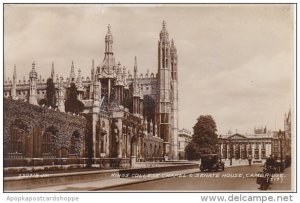 England Kings College Chapel & Senate House Cambridge Real Photo