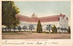 Pavilion and Court Sacramento California Postcard
