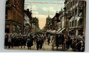 TORONTO ONTARIO Street Scene Bicycles c1910 Postcard