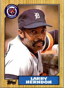 1987 Topps Baseball Card Larry Herndon Detroit Tigers sk13724
