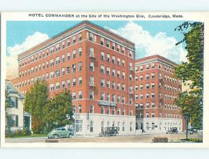 Unused W-Border COMMANDER HOTEL Cambridge Massachusetts MA Q7299