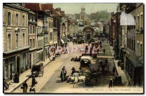 Old Postcard Lisieux Place Gambetta
