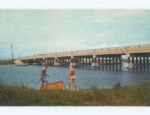 Unused Pre-1980 BRIDGE SCENE Fenwick Island - Near Bethany Beach DE d3922@