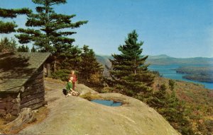 NY - Old Forge. Fulton Chain of Lakes from Bald Mountain