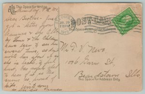 St Louis Missouri~Wright Building Aerial View~Vintage Postcard