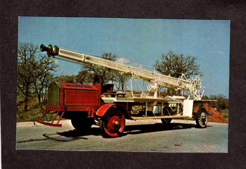 OK Firetruck Fire Truck Oklahoma City Okla Fireman Postcard American LaFrance