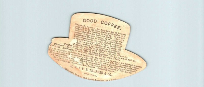 1880s-90s Tea Cup Thurbers #41 Coffee Trade Card H.K. & F.B. Thurber & Co.