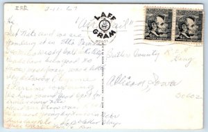 ELKO, NV ~ Comic Advertising SLIM OLSON'S CAFE & TRUCK STOP Risque 1967 Postcard