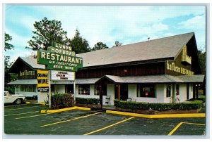 c1950 Lund's Hofbrau Restaurant Building Signage Silver Springs Florida Postcard