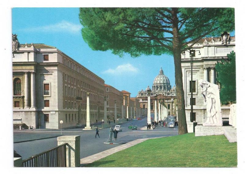 Rome Italy Via della Conciliazione Street Postcard