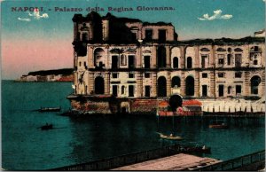 Vtg Napoli Palazzo della Regina Giovanna Naples Italy Postcard