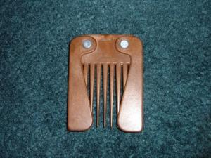 1940's Wooden Folding Comb, Made in Hong Kong