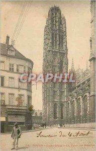 Old Postcard Rouen Cathedral Butter Tower