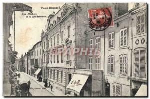 Old Postcard Toul Street Michatel and gendarmerie