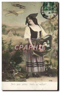 Old Postcard Fantaisie Jet Alsace Folklore