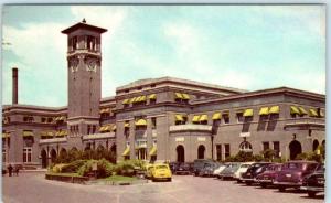 LITTLE ROCK, Arkansas AR   MISSOURI PACIFIC RAILROAD DEPOT c1950s Cars Postcard