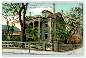 Roxbury Massachusetts Home Dr. Edward Everett Hale Advertising Vintage Postcard 