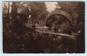 RPPC SAN FRANCISCO, CA  ~ JAPANESE TEA GARDEN Moon Bridge c1910s Postcard