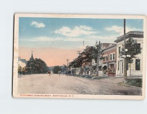 Postcard Broadway Looking West, Monticello, New York