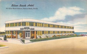 Daytona Beach , FL Florida  SILVER BEACH HOTEL Roadside Motel ca1940's Postcard