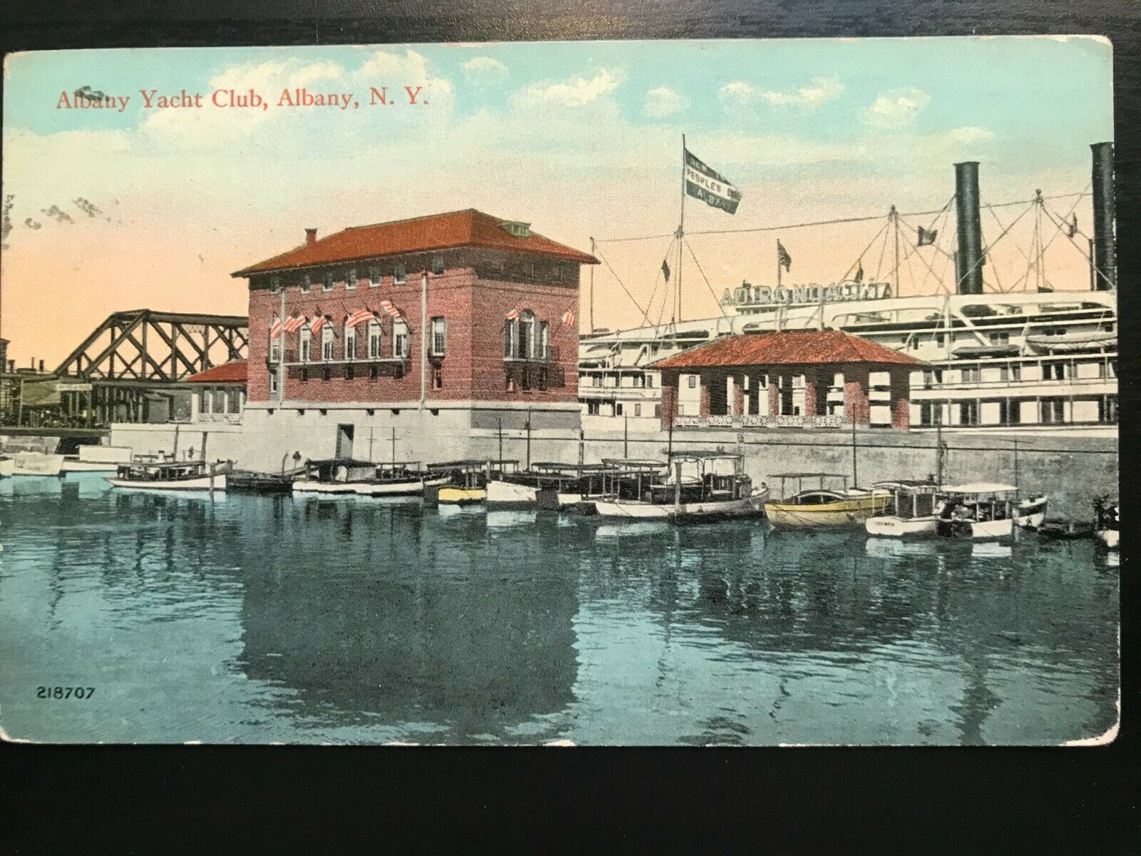 Vintage Postcard 1919 The Albany Yacht Club Albany New York United States New York Albany