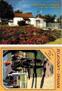 2~4X6 Postcards Liberal, KS Kansas DOROTHY'S HOUSE~SCARECROW Wizard Of Oz Movie
