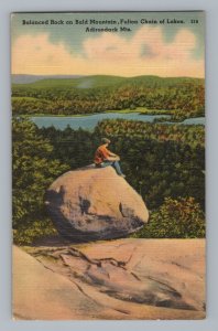 Bald Mountain Fulton Chain of Lakes Adirondack Mountains New York Postcard 