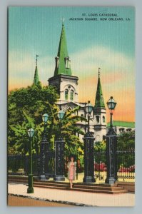 St Louis Cathedral Jackson Square New Orleans LA Louisiana Postcard 